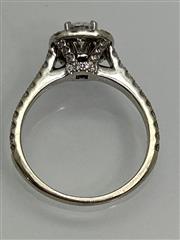 1 CTW 53 Diamond Engagement Ring 14K White Gold 4.2 grams size 7.25